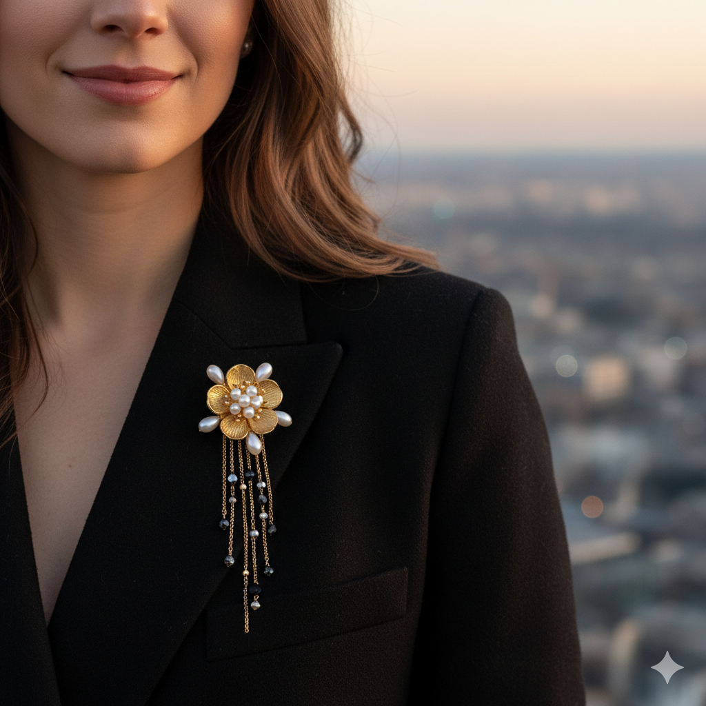 Miro Jewelry Golden brooch - Image 4