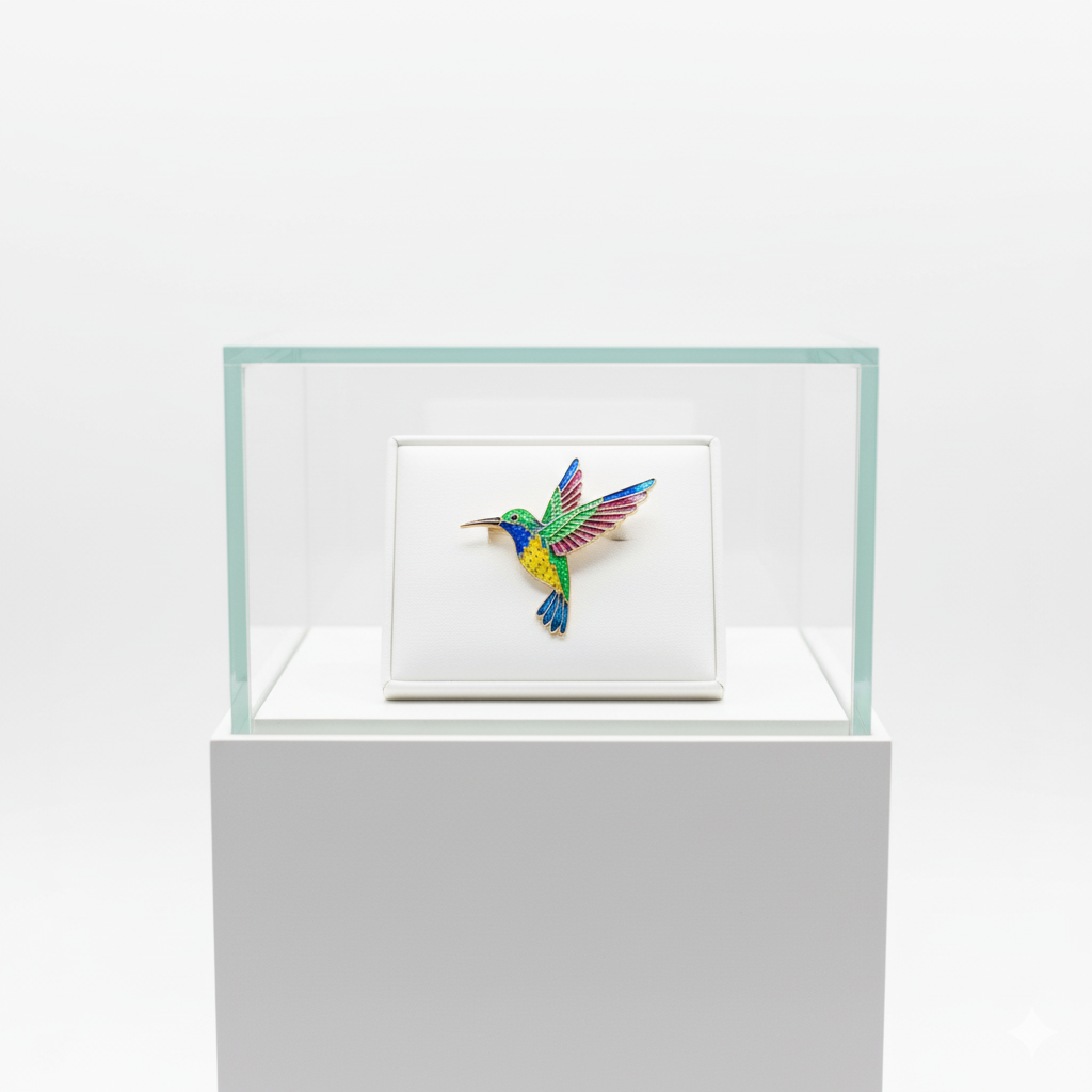 A Whimsical Enamel Brooch