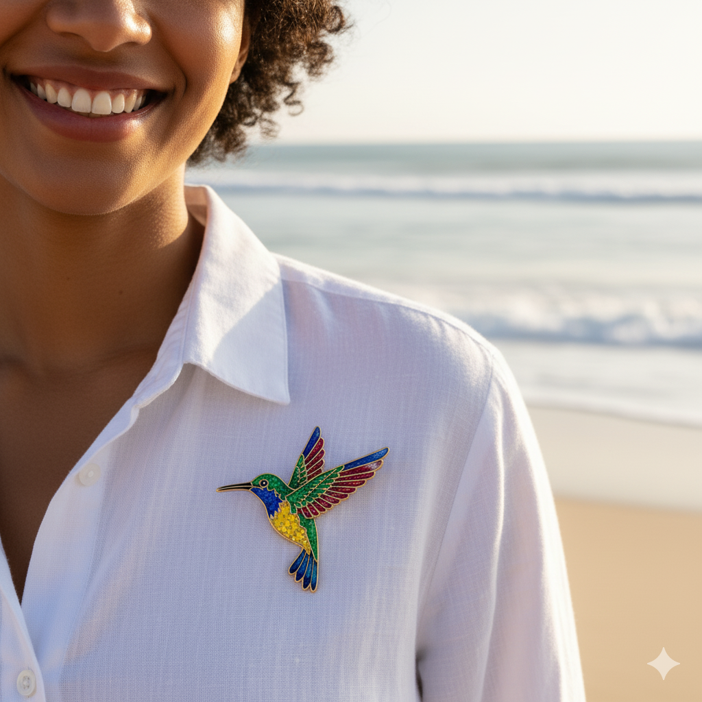 A Whimsical Enamel Brooch - Image 2